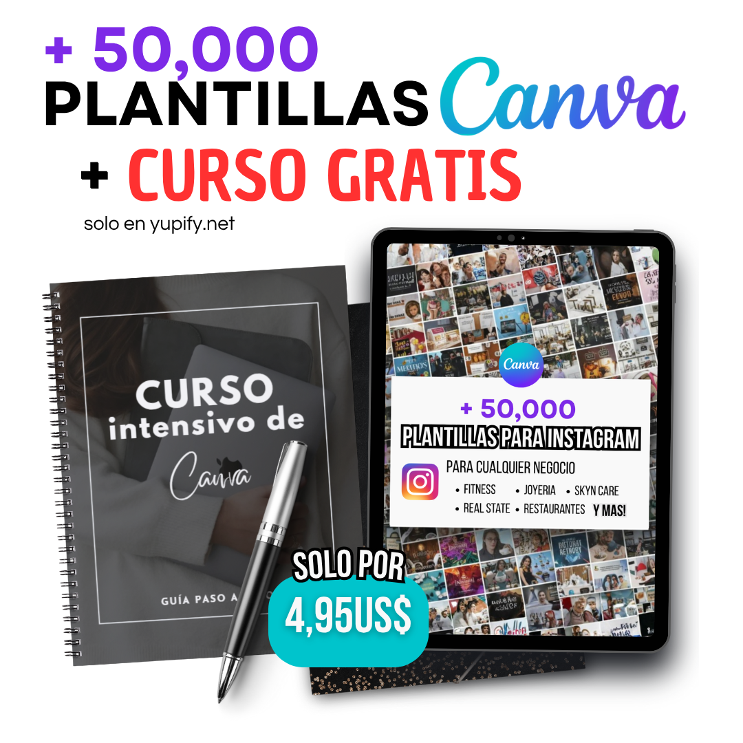 Mega Pack 50,000 Plantillas Editables para Instagram + Curso Gratis